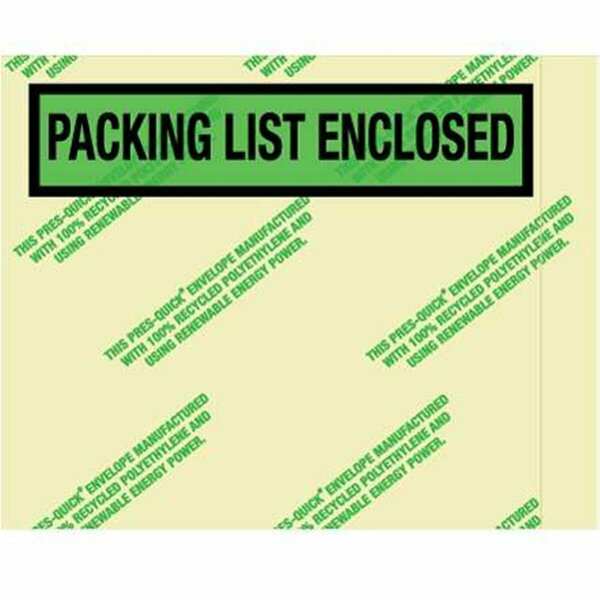 Officespace 7 x 5 .5 in. Environmental Packing List Enclosed Envelopes - Green - 5 1/2in. W x 7in. L OF3356850